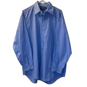 Polo Ralph Lauren Yarmouth Droptail Shirt Men 16.5-33 Blue Flesh Color Horse